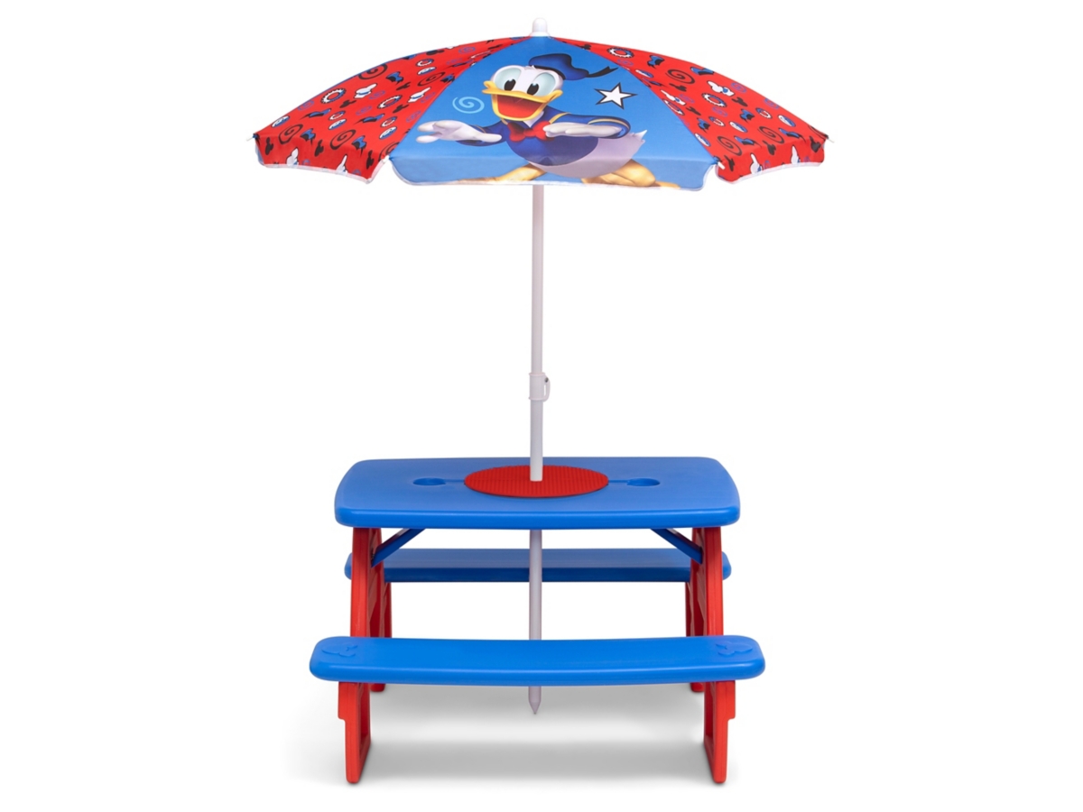 Delta Children Disney Mickey Mouse LEGO compatible Picnic Table with Umbrella Ashley