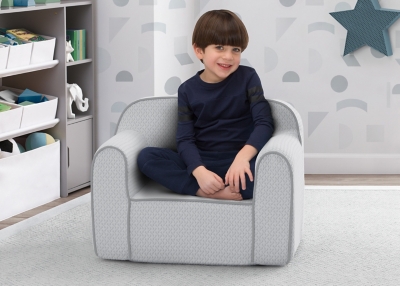 Serta iComfort Memory Foam Chair for Kids for Ages 18 Months and Up, Black/Gray