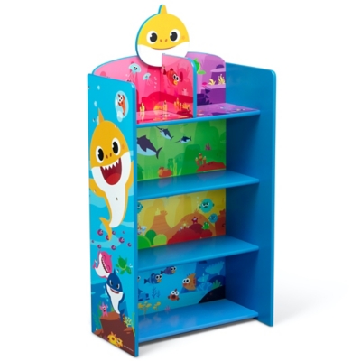 Delta Children Baby Shark Wooden Playhouse 4-Shelf Bookcase for Kids |  Ashley