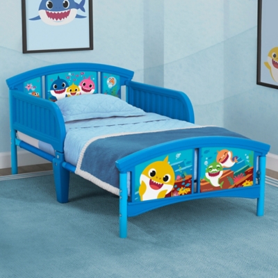 B600008444 Delta Children Baby Shark Plastic Toddler Bed, Blu sku B600008444