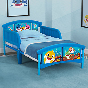 Delta Children Baby Shark Plastic Toddler Bed, , rollover
