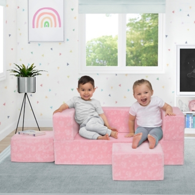 Serta Perfect Sleeper Convertible Sofa and Play Set, Pink