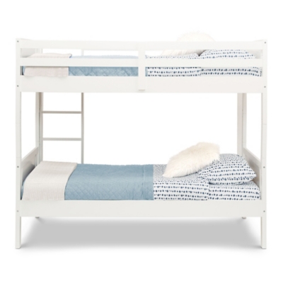 Delta Children Convertible Twin Over Twin Wood Bunk Bed with Ladder and Guardrails