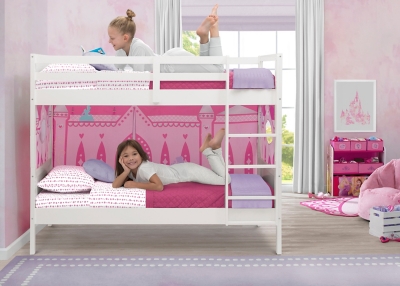 Delta Children Convertible Twin Over Twin Wood Bunk Bed with Ladder and Guardrails - Thumbnail 3