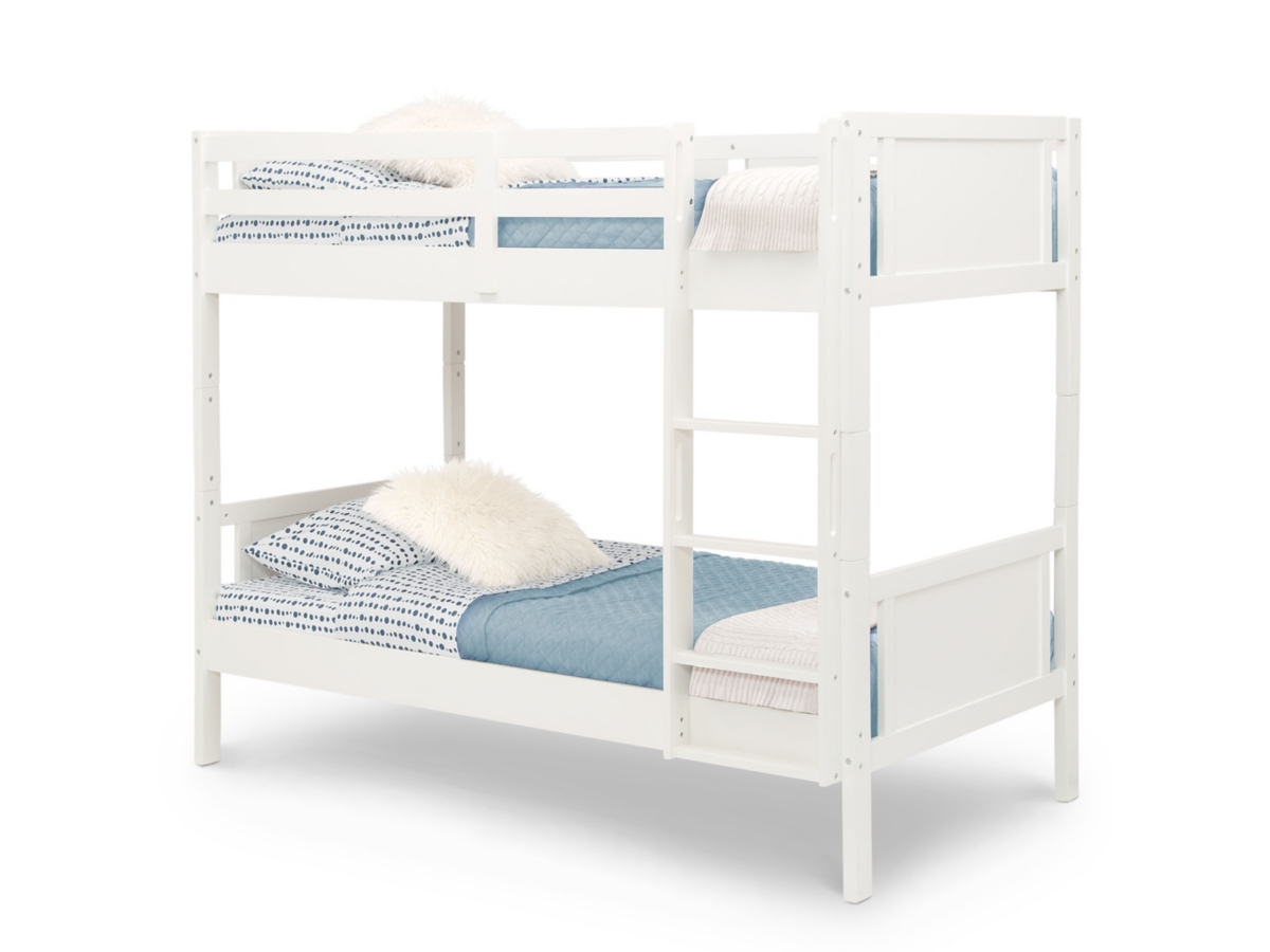 Delta Children Convertible Twin Over Twin Bunk Bed with Ladder and Guardrails Ashley