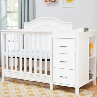 Davinci Charlie 4-in-1 Convertible Mini Crib & Changer, White