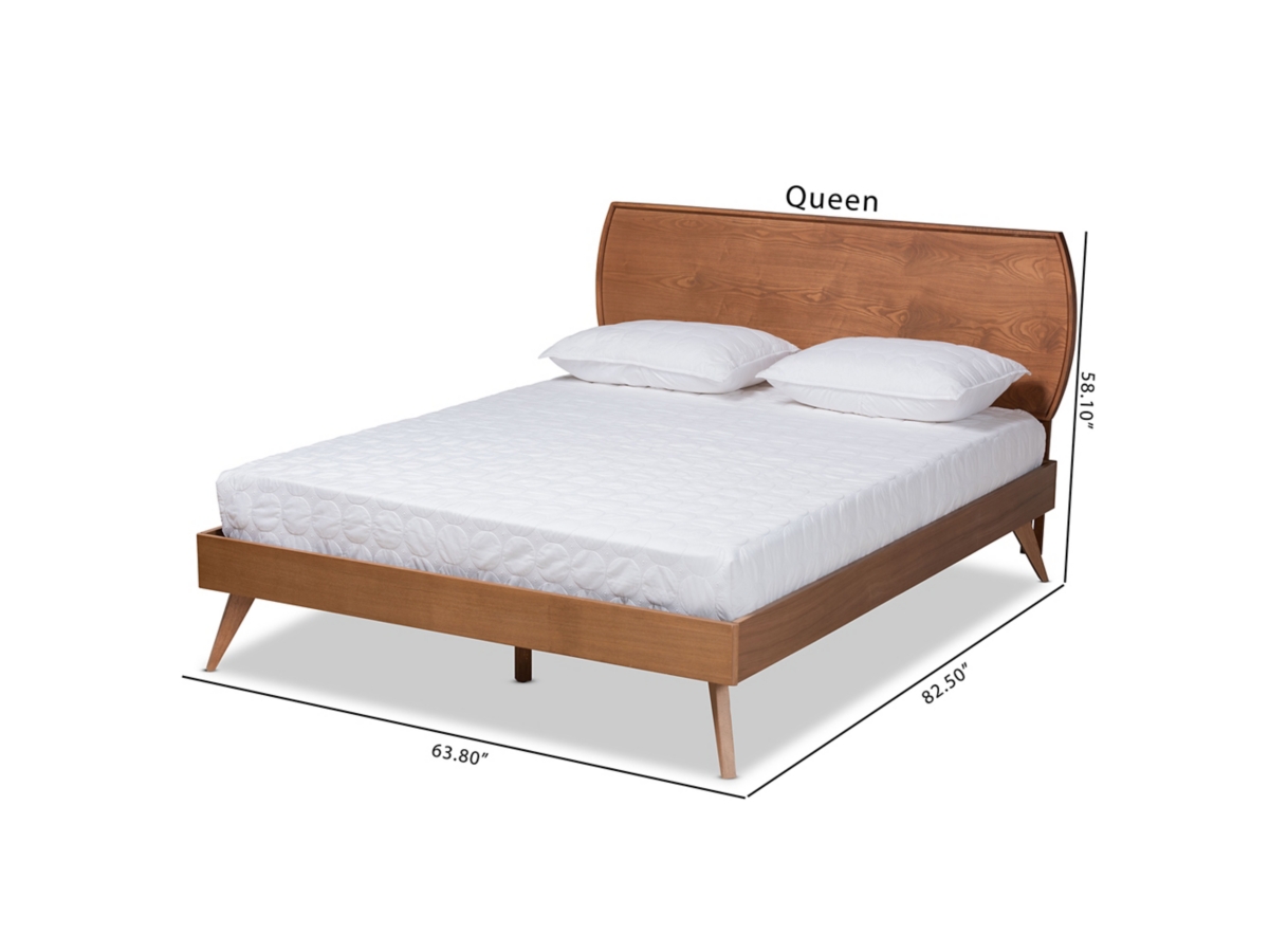 Baxton Studio Aimi Wood Full Size Platform Bed | Ashley