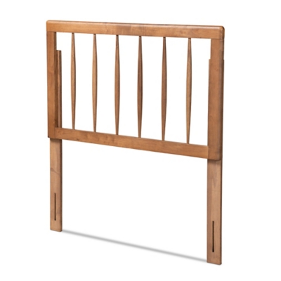 Baxton Studio Valin Modern and Contemporary Ash Walnut Finished Wood Twin Size Headboard, Ash Walnut, large