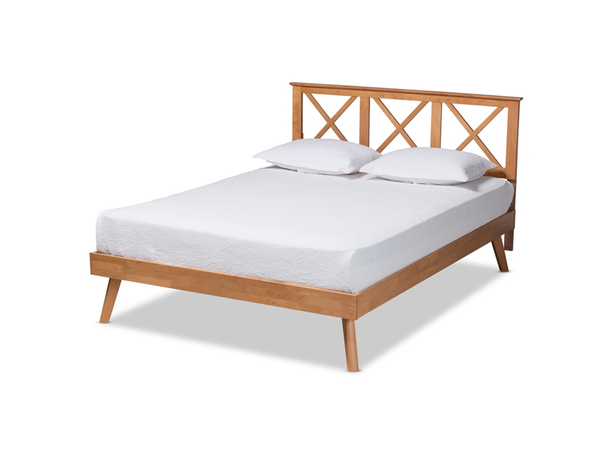 Baxton Studio Galvin Modern and Contemporary Brown Finished Wood Full Size Platform Bed