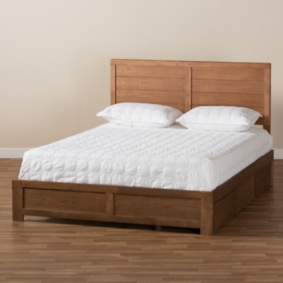 Baxton Studio Lisa Wood Platform Storage Bed - Thumbnail 3