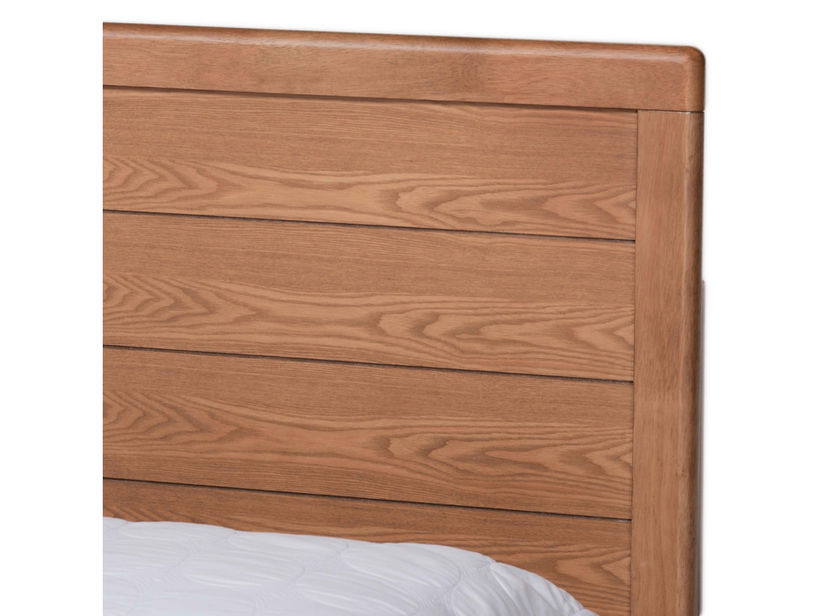 Baxton Studio Lisa Wood Queen Size 3-Drawer Platform Storage