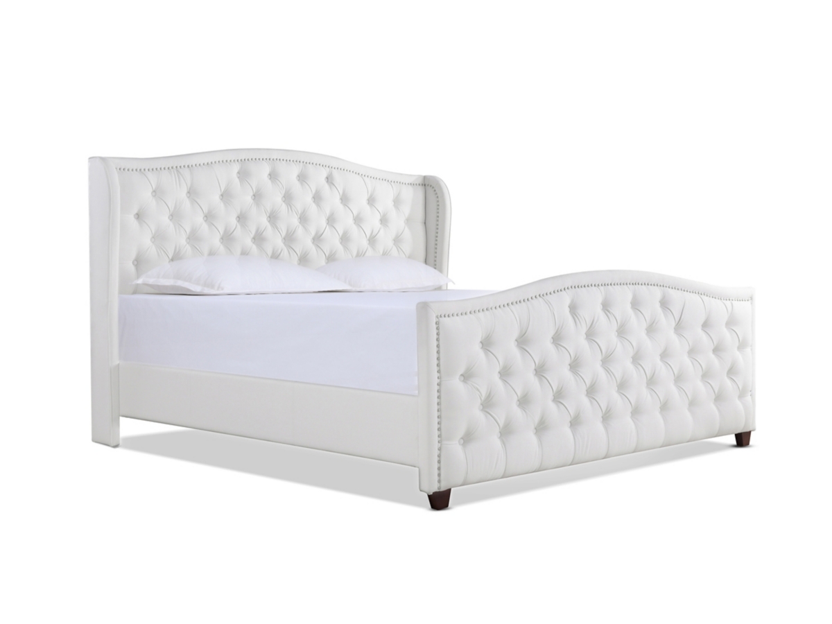 Marcella Upholstered Shelter Wingback Panel Bed | Ashley