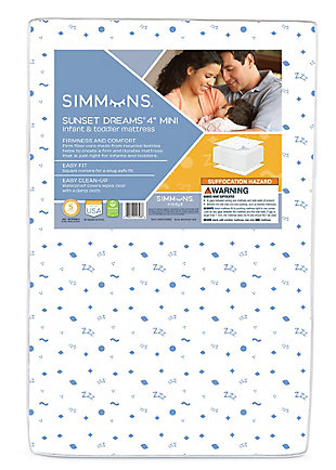 Simmons Kids Sunset Dreams 4-inch Mini Crib Mattress, Greenguard Gold Certified, , rollover