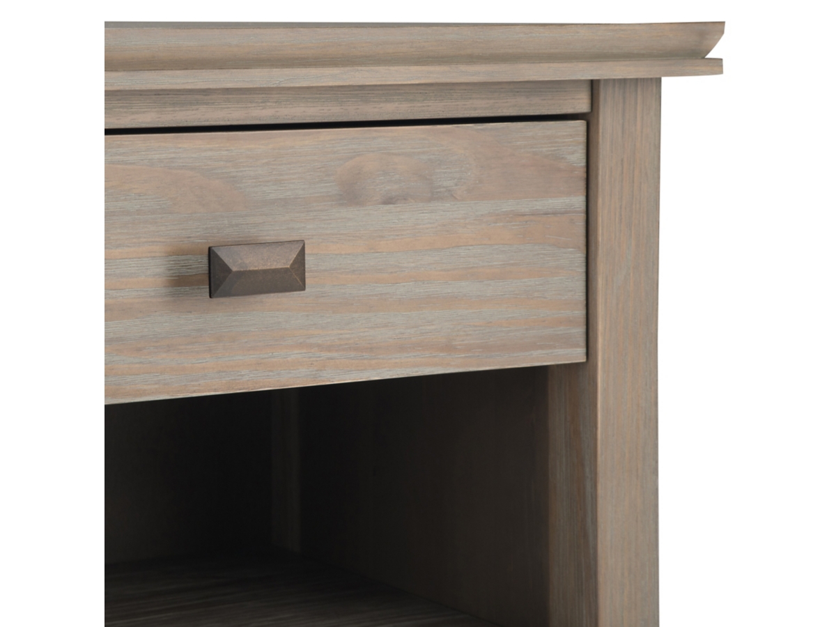Simpli Home Artisan 24" 1 Drawer Nightstand, Distressed Gray, large