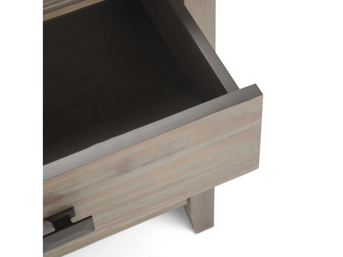 Simpli Home Artisan 24" 1 Drawer Nightstand, Distressed Gray, large