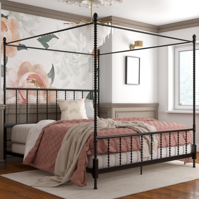 B600009279 Atwater Living Krissy King Canopy Bed, Black sku B600009279