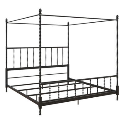 Atwater Living Krissy King Canopy Bed, Black, large