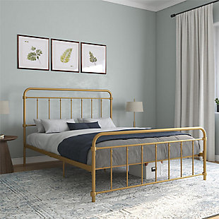 Atwater Living Wyn Metal Gold Bed, Full, , rollover
