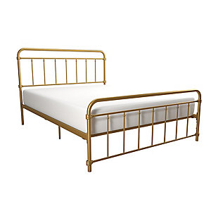 Atwater Living Wyn Metal Gold Bed, Full, , large