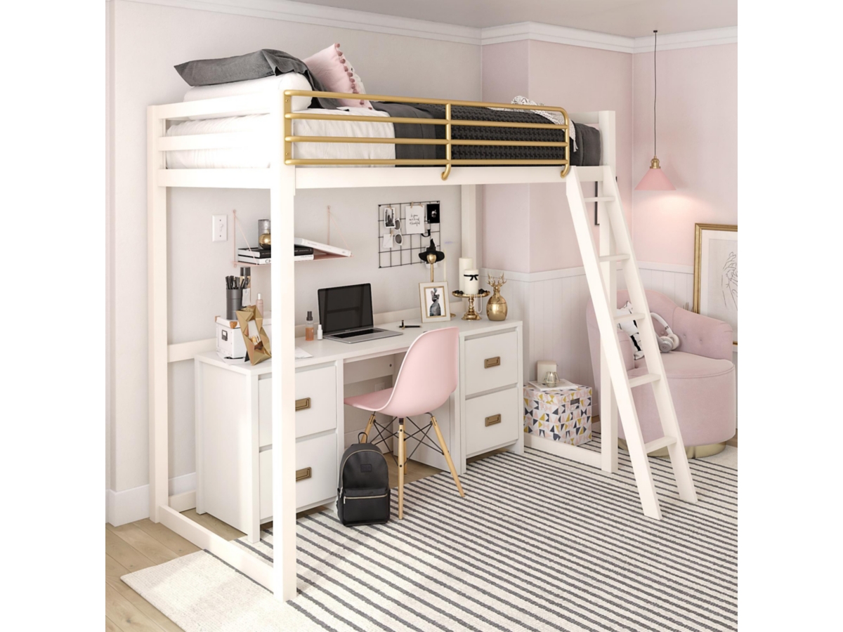 Little Seeds Monarch Hill Haven Twin Metal Loft Bed Ashley