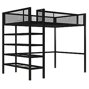 DHP Bloom Storage Loft bed with Bookcase, , large