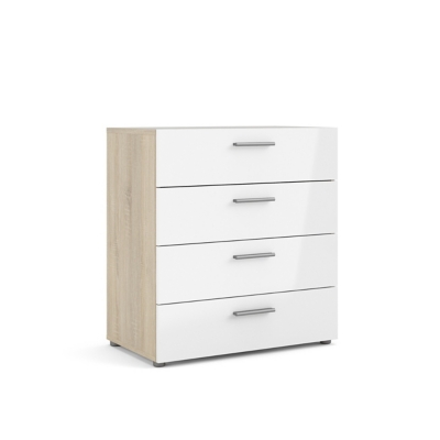 Austin 4 Drawer Chest, Oak/White, grid