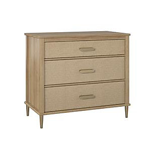 Little Seeds Shiloh Convertible 3 Drawer Dresser, Natural and Faux Rattan, , large
