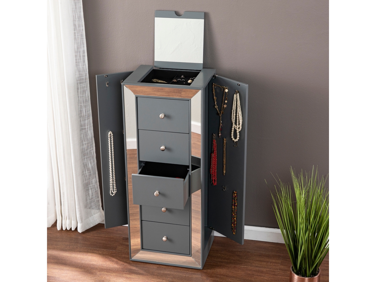 Southern Enterprises Furniture Oversley 5 Drawer Jewelry Armoire Ashley