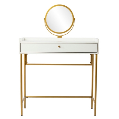 SEI Furniture Pilston Vanity Table with Mirror, , large