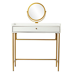 SEI Furniture Pilston Vanity Table with Mirror, , large