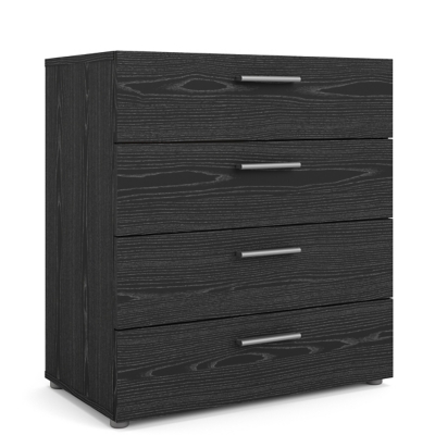 Austin 4 Drawer Chest, Black Woodgrain, large