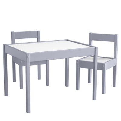 Baby Relax Percy 3-Piece Kiddy Table Chair Set, Gray, large