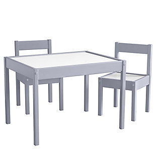 Baby Relax Percy 3-Piece Kiddy Table Chair Set, Gray, large