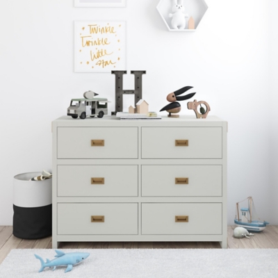 Baby Relax Frances 6-Drawer Dresser, Graphite Gray