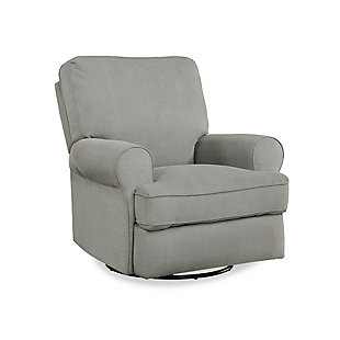 Baby Relax Mabel Swivel Gliding Nursery Recliner, Gray, large