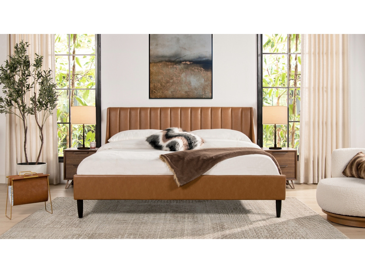 Jennifer Taylor Aspen Vertical Tufted Headboard Platform
