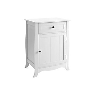 SONGMICS Nightstand with Storage Cabinet with Drawer, , large