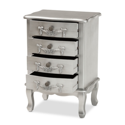 Baxton Studio Callen 4 Drawer Nightstand Ashley