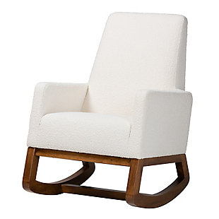 Baxton Studio Yashiya Boucle Upholstered Rocking Chair, , large