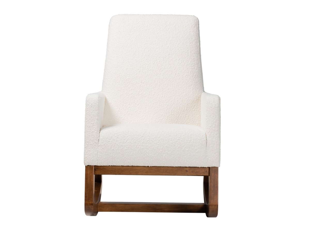 Baxton Studio Yashiya Boucle Upholstered Rocking Chair Ashley