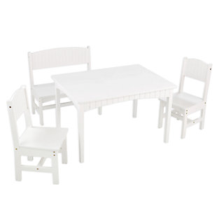 KidKraft Nantucket Wooden Table with Bench and Chairs, , large
