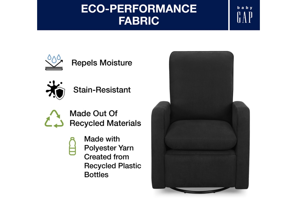 babyGap by Delta Children Cloud Recliner, Jet Black, large