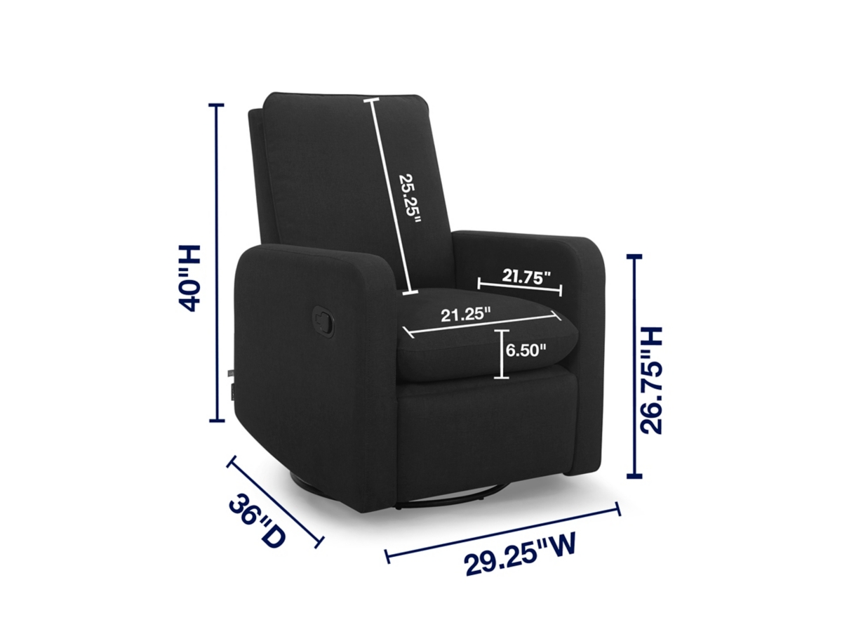 babyGap by Delta Children Cloud Recliner, Jet Black, large