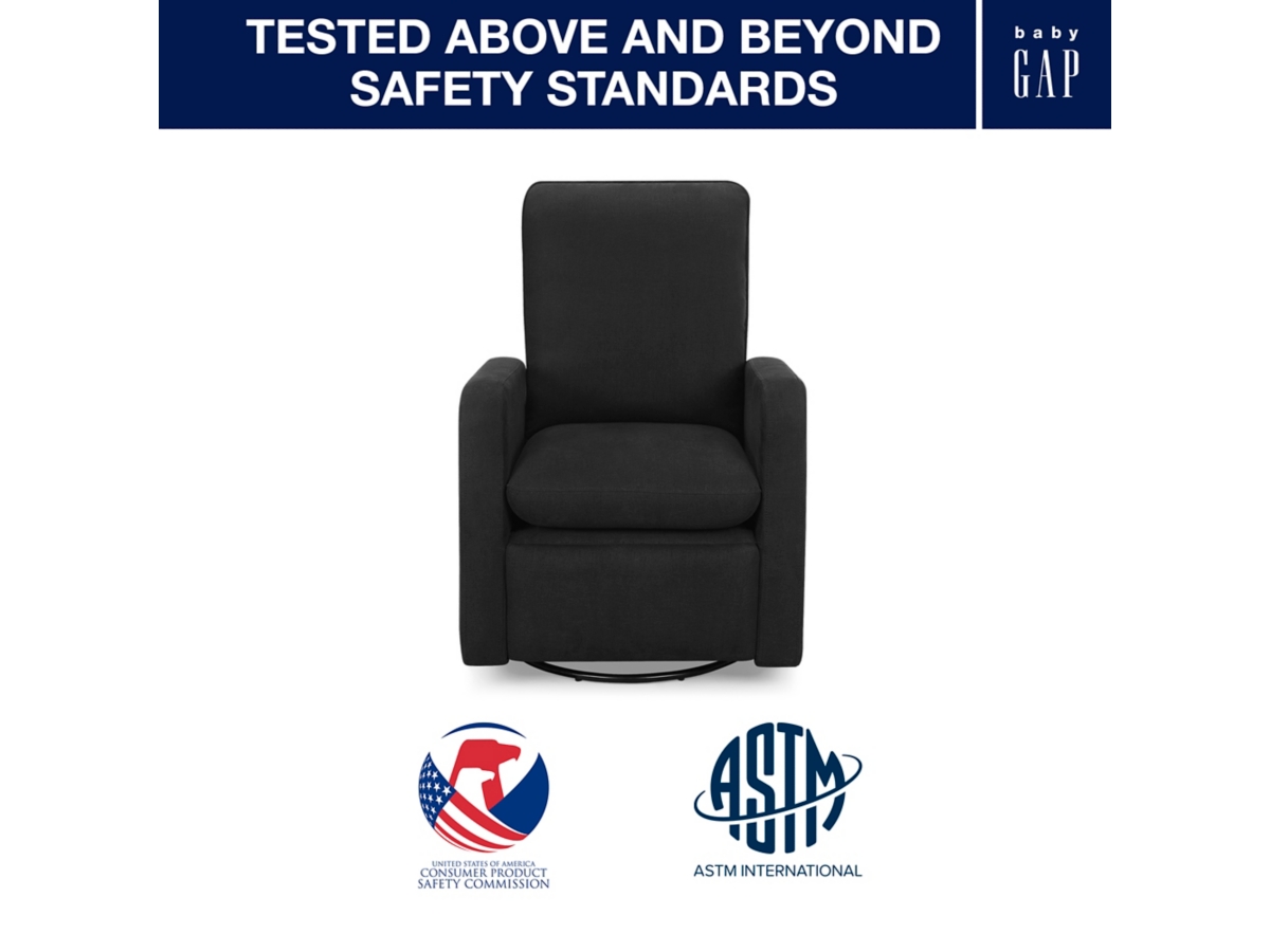 babyGap by Delta Children Cloud Recliner, Jet Black, large