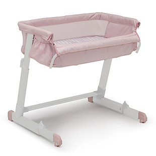 babyGap by Delta Children Whisper Bedside Bassinet Sleeper, Pink Stripe, large