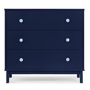 babyGap by Delta Children Legacy 3-Drawer Dresser, Navy/Light Blue, large