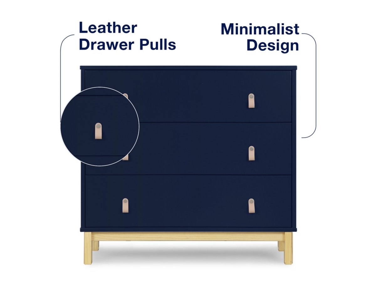 babyGap by Delta Children Legacy 3-Drawer Dresser with Leather Pulls, , large