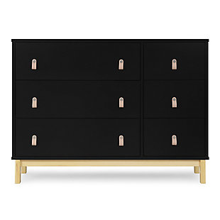 babyGap by Delta Children Legacy 6-Drawer Dresser with Leather Pulls, Ebony/Natural, large