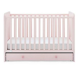 babyGap by Delta Children Graham 4-in-1 Convertible Crib with Storage Drawer, Blush Pink/Dark Pink, large