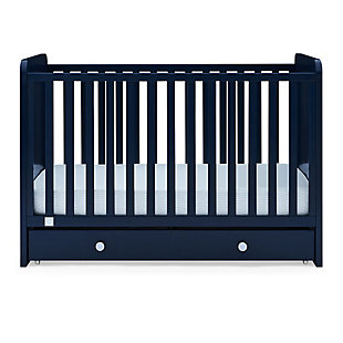 babyGap by Delta Children Graham 4-in-1 Convertible Crib with Storage Drawer, Navy/Light Blue, large